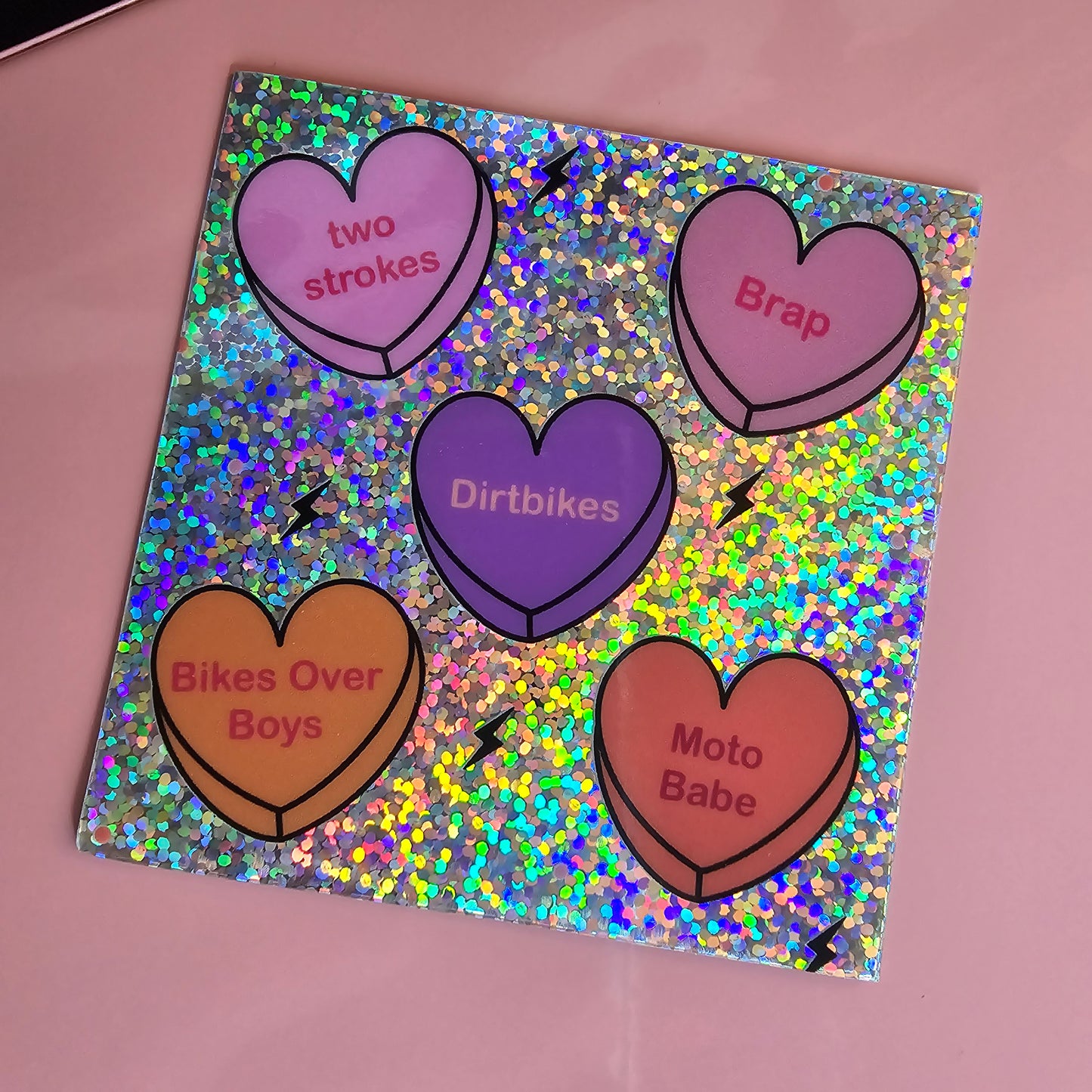 Moto Candy Glitter Sticker