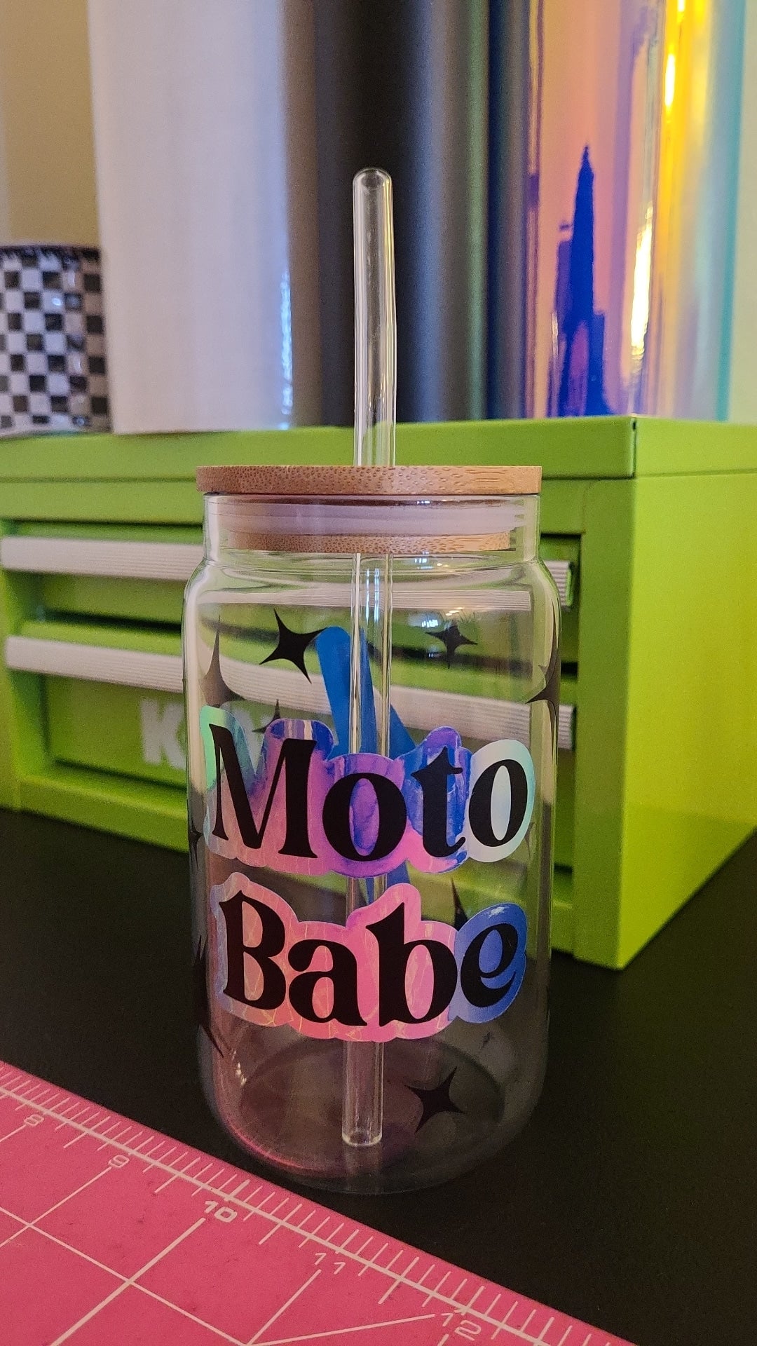 Moto Babe Glass Tumbler