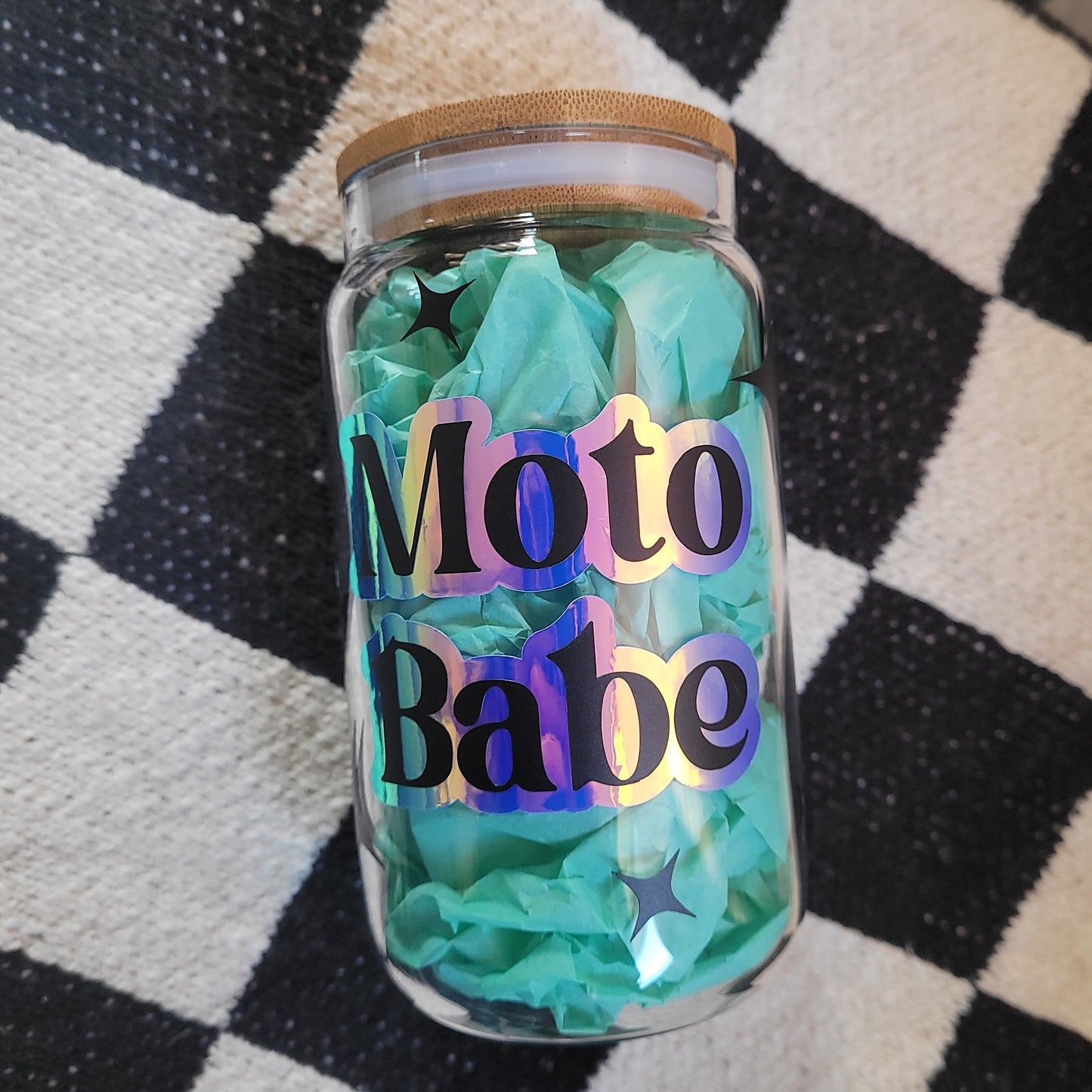 Moto Babe Glass Tumbler